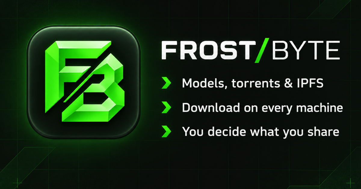 Blackfrost_AI — Torrents. Model files. Your Mac, PC, Linux desktop, and connected devices. A new…